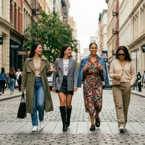 Celebrity street style outfits featuring casual clothing and everyday fashion