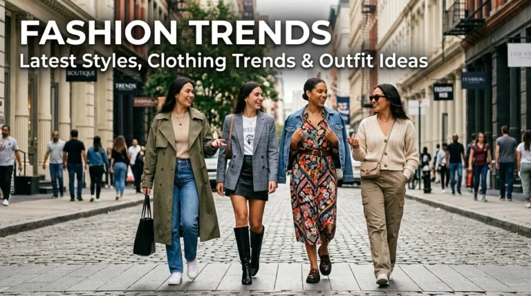 Fashion trends featuring latest styles, clothing trends, and outfit ideas