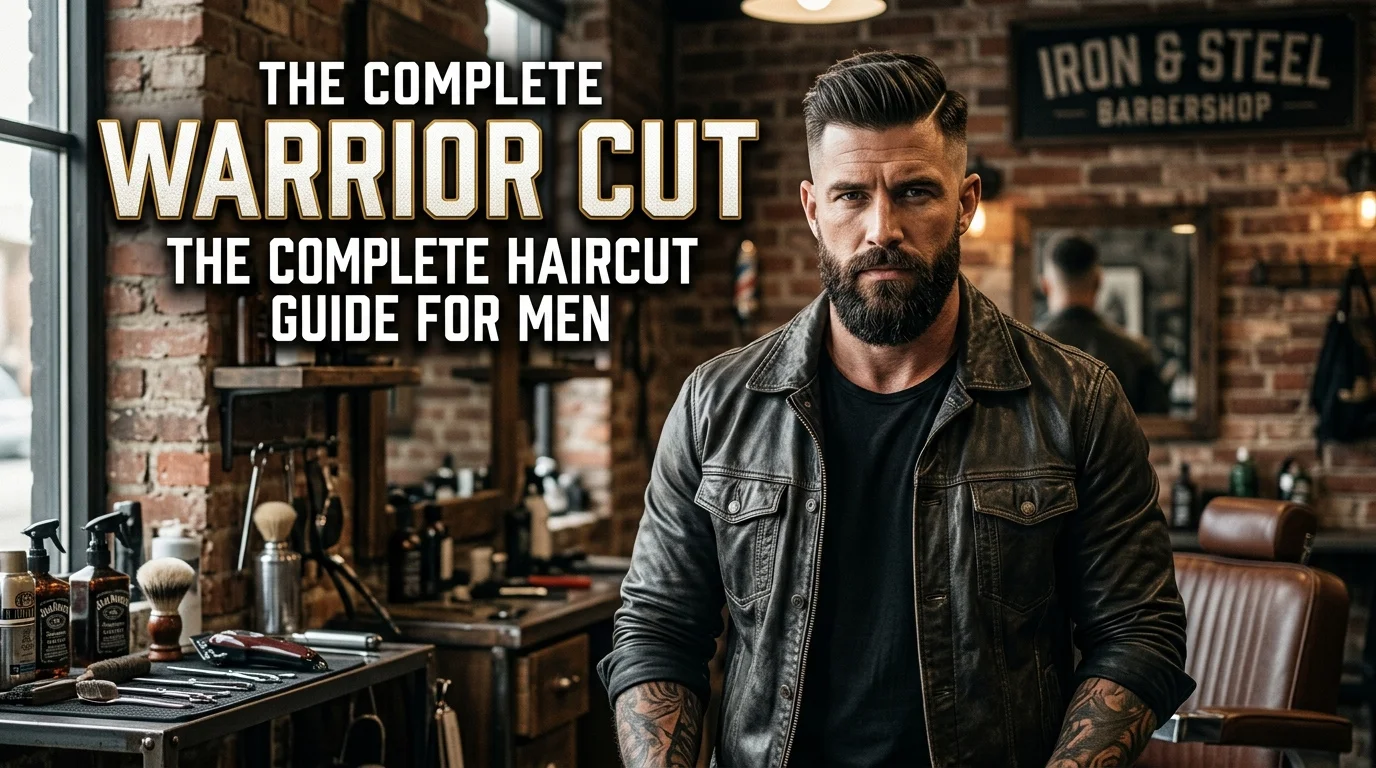 Warrior cut hairstyle for men with a bold, textured top and clean tapered sides